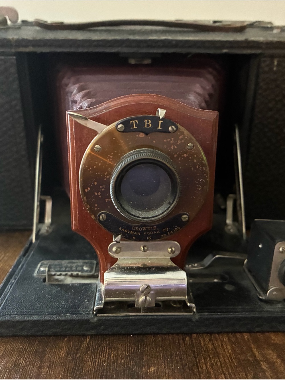 Antique Eastman Kodak No. 3 Folding Brownie Camera Model A TBI Shutter